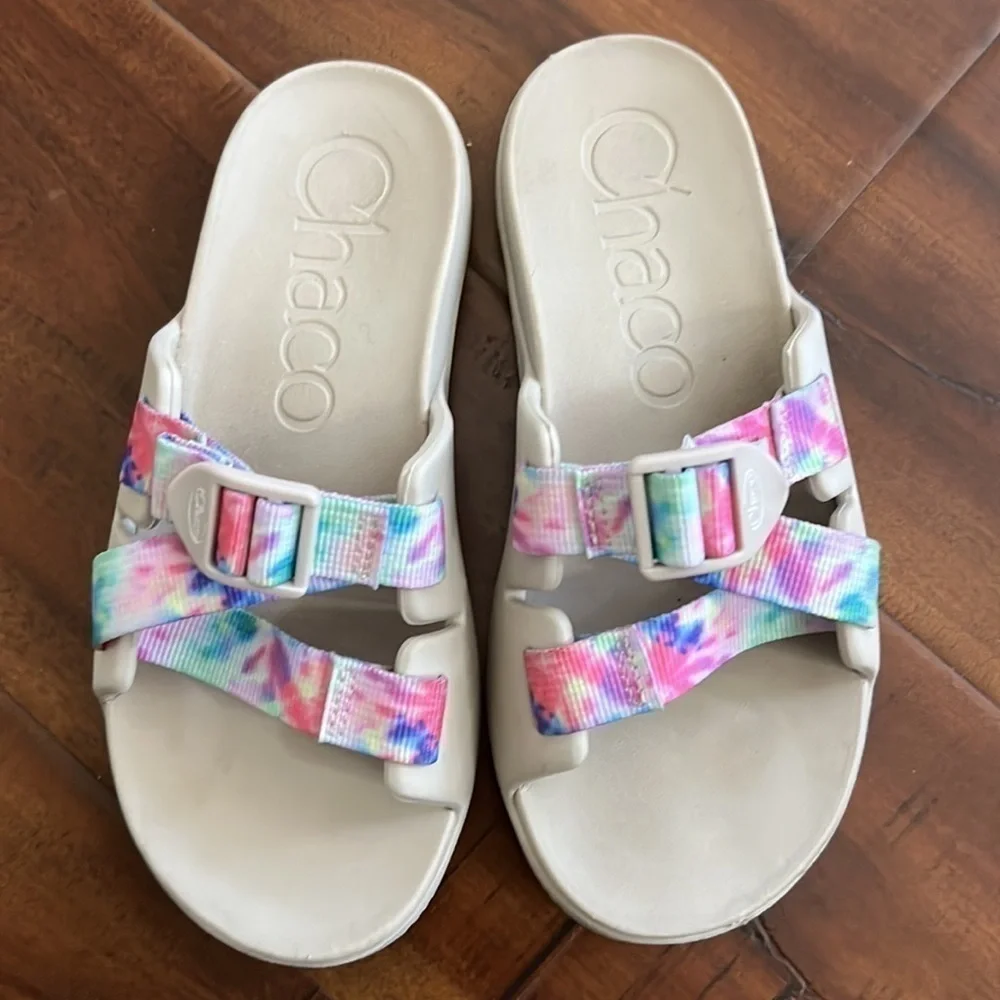 CHACO Chillos Tie Dye Slide Sandals Shoes